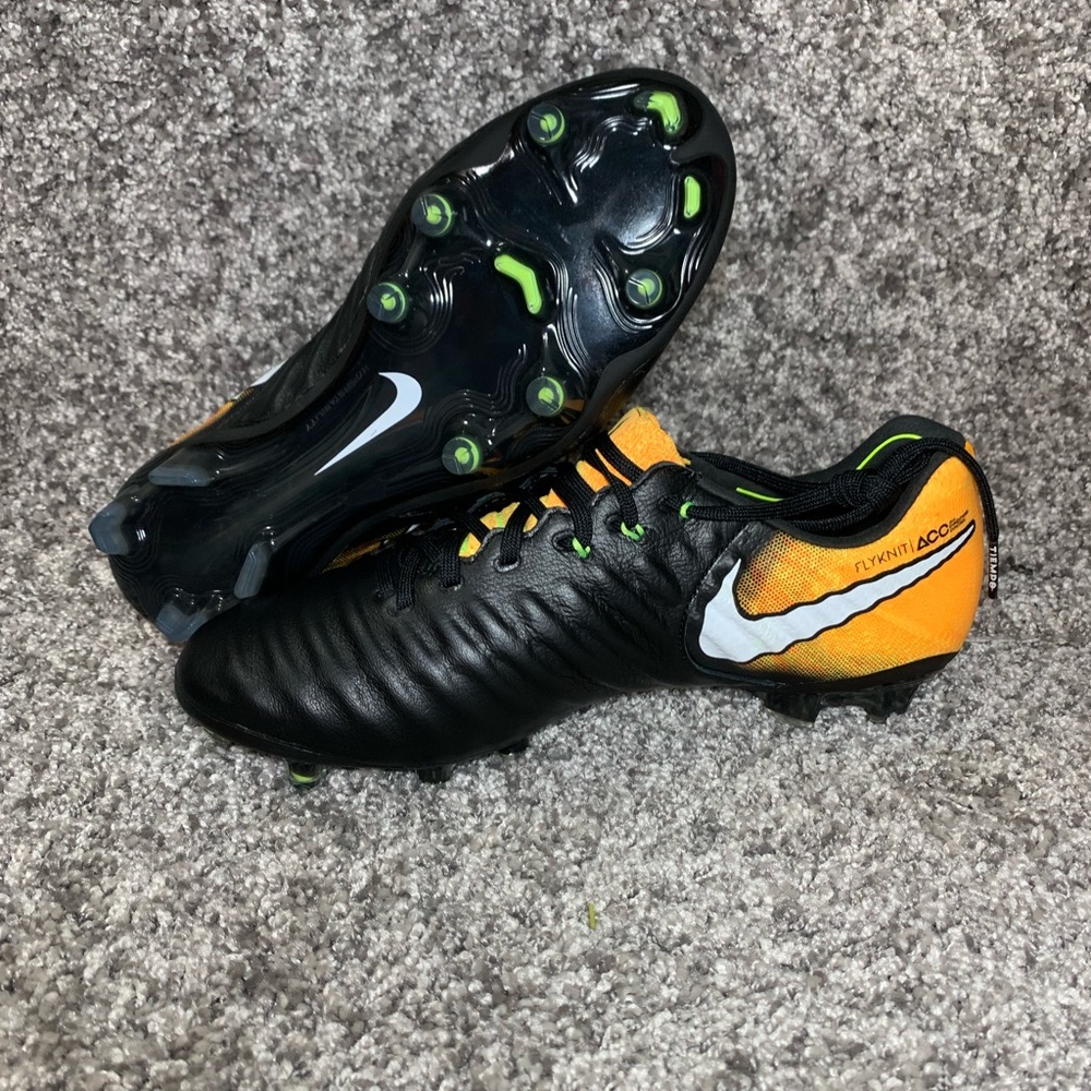 Nike Black and Orange Athletic Cleats